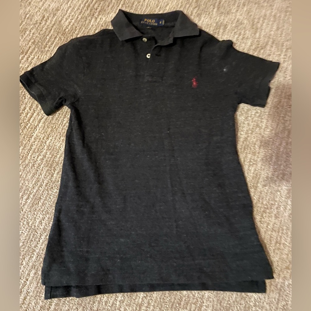 Ralph Lauren Charcoal Slim Fit Polo